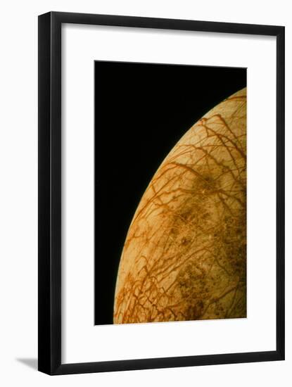 Voyager 2 Photo of Europa, One of Jupiter's Moons-null-Framed Photographic Print