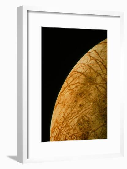 Voyager 2 Photo of Europa, One of Jupiter's Moons-null-Framed Photographic Print