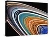 Voyager 2 Photograph of Saturn's Rings-null-Stretched Canvas