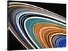 Voyager 2 Photograph of Saturn's Rings-null-Stretched Canvas