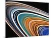 Voyager 2 Photograph of Saturn's Rings-null-Mounted Photographic Print