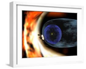 Voyager 2 Spacecraft Studies the Outer Limits of the Heliosphere-Stocktrek Images-Framed Photographic Print