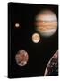 Voyager Mosaic of Jupiter & Its 4 Galilean Moons-null-Stretched Canvas
