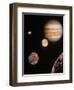 Voyager Mosaic of Jupiter & Its 4 Galilean Moons-null-Framed Premium Photographic Print