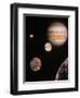 Voyager Mosaic of Jupiter & Its 4 Galilean Moons-null-Framed Premium Photographic Print