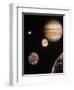 Voyager Mosaic of Jupiter & Its 4 Galilean Moons-null-Framed Premium Photographic Print