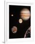 Voyager Mosaic of Jupiter & Its 4 Galilean Moons-null-Framed Photographic Print