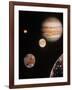 Voyager Mosaic of Jupiter & Its 4 Galilean Moons-null-Framed Photographic Print