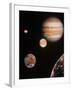 Voyager Mosaic of Jupiter & Its 4 Galilean Moons-null-Framed Photographic Print