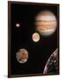 Voyager Mosaic of Jupiter & Its 4 Galilean Moons-null-Framed Photographic Print