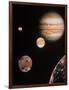 Voyager Mosaic of Jupiter & Its 4 Galilean Moons-null-Framed Photographic Print