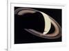 Voyager Photo of Saturn And Its Rings-null-Framed Photographic Print