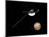 Voyager Spacecraft Near Jupiter and its Unrecognized Ring-null-Mounted Art Print
