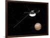 Voyager Spacecraft Near Jupiter and its Unrecognized Ring-null-Framed Art Print