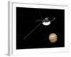 Voyager Spacecraft Near Jupiter and its Unrecognized Ring-null-Framed Art Print