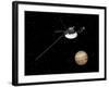 Voyager Spacecraft Near Jupiter and its Unrecognized Ring-null-Framed Art Print