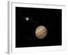 Voyager Spacecraft Near Jupiter and its Unrecognized Ring-null-Framed Art Print