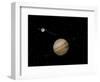 Voyager Spacecraft Near Jupiter and its Unrecognized Ring-null-Framed Art Print