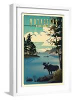 Voyageurs National Park, Minnesota - Lithograph National Park Series - Lantern Press Artwork-Lantern Press-Framed Art Print