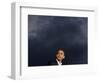 VP Candidate Senator Joe Biden Introduces Presidential Candidate Senator Barack Obama at a Rally-null-Framed Photographic Print