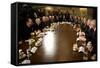 VP Cheney, Pres. Bush and Sec. Gates Meet with the Joint Chiefs of Staff, 2008-null-Framed Stretched Canvas