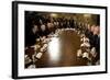 VP Cheney, Pres. Bush and Sec. Gates Meet with the Joint Chiefs of Staff, 2008-null-Framed Photo