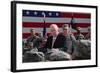 VP Dick Cheney Speaks to a Soldiers on Balad Air Base, Iraq, March 18, 2008-null-Framed Photo