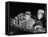 Vp Harry S. Truman Listening to FDR Radio Address-null-Framed Stretched Canvas