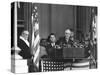 VP Harry S. Truman Sitting in Background as President Franklin D. Roosevelt Makes Inaugural Address-George Skadding-Stretched Canvas