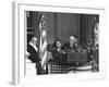 VP Harry S. Truman Sitting in Background as President Franklin D. Roosevelt Makes Inaugural Address-George Skadding-Framed Photographic Print