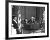 VP Harry S. Truman Sitting in Background as President Franklin D. Roosevelt Makes Inaugural Address-George Skadding-Framed Photographic Print