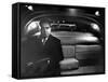 VP Richard Nixon Sitting Solemnly in Back Seat of Dimly Lit Limousine-Hank Walker-Framed Stretched Canvas