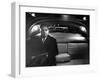 VP Richard Nixon Sitting Solemnly in Back Seat of Dimly Lit Limousine-Hank Walker-Framed Premium Photographic Print