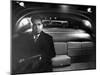 VP Richard Nixon Sitting Solemnly in Back Seat of Dimly Lit Limousine-Hank Walker-Mounted Photographic Print