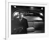 VP Richard Nixon Sitting Solemnly in Back Seat of Dimly Lit Limousine-Hank Walker-Framed Photographic Print