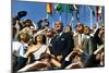 VP Spiro Agnew and Lyndon Johnson Watch Apollo 11 Moon Launch, July 16, 1969-null-Mounted Photo