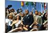 VP Spiro Agnew and Lyndon Johnson Watch Apollo 11 Moon Launch, July 16, 1969-null-Mounted Photo