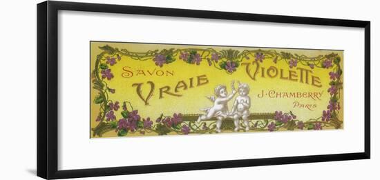 Vraie Violette Soap Label - Paris, France-Lantern Press-Framed Art Print