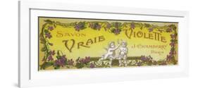 Vraie Violette Soap Label - Paris, France-Lantern Press-Framed Art Print