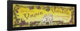 Vraie Violette Soap Label - Paris, France-Lantern Press-Framed Art Print