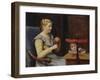 Vreneli Stuckl with Her Child Reeling Wool, 1905-Albert Anker-Framed Giclee Print