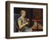 Vreneli Stuckl with Her Child Reeling Wool, 1905-Albert Anker-Framed Giclee Print