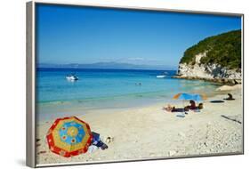 Vrika Beach, Antipaxos (Antipaxi), Ionian Islands, Greek Islands, Greece, Europe-Tuul-Framed Photographic Print