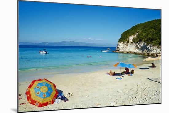 Vrika Beach, Antipaxos (Antipaxi), Ionian Islands, Greek Islands, Greece, Europe-Tuul-Mounted Photographic Print