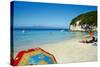 Vrika Beach, Antipaxos (Antipaxi), Ionian Islands, Greek Islands, Greece, Europe-Tuul-Stretched Canvas