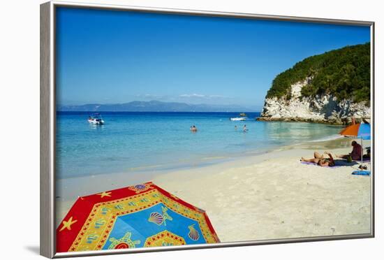 Vrika Beach, Antipaxos (Antipaxi), Ionian Islands, Greek Islands, Greece, Europe-Tuul-Framed Photographic Print