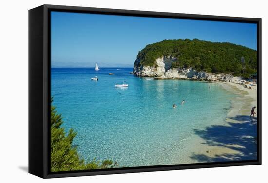 Vrika Beach, Antipaxos, Antipaxi, Ionian Islands, Greek Islands, Greece, Europe-Tuul-Framed Stretched Canvas