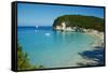 Vrika Beach, Antipaxos, Antipaxi, Ionian Islands, Greek Islands, Greece, Europe-Tuul-Framed Stretched Canvas