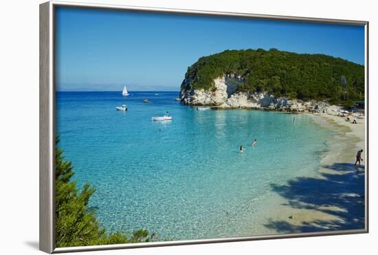 Vrika Beach, Antipaxos, Antipaxi, Ionian Islands, Greek Islands, Greece, Europe-Tuul-Framed Photographic Print