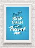 Travel Type Design with Clouds Background-vso-Art Print